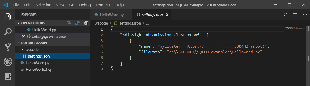 Set default cluster configuration