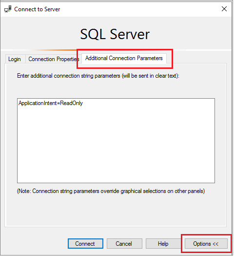 SSMS の読み取り専用接続