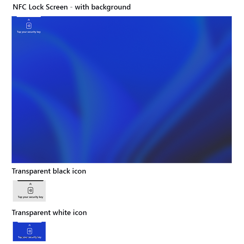 Surface Pro 10 の NFC ロック画面の利用可能なダウンロードを示すスクリーンショット。