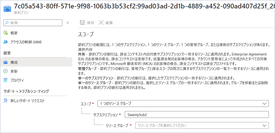 Screenshot depicting the scope description for a shared scope, a management group, a subscription, or a resource group.