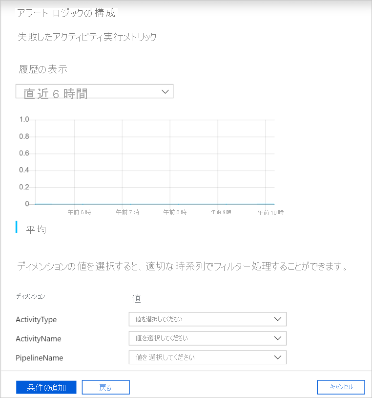 Options for configuring alert logic