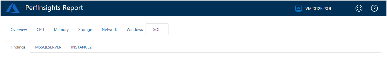 SQL タブとその下のサブタブのスクリーンショット。