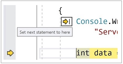 クリックして次のステートメントの設定