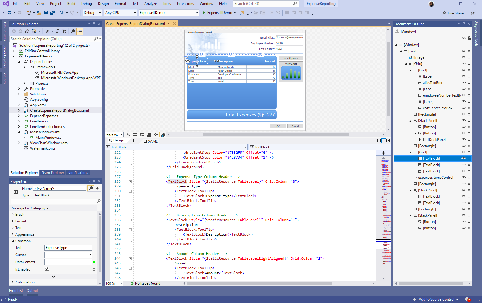 WPF .NET Core XAML デザイナー