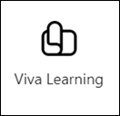 ダッシュボード ツールボックスの Viva Learning カード アイコンの画像。