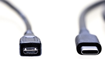 USB コネクタの比較。