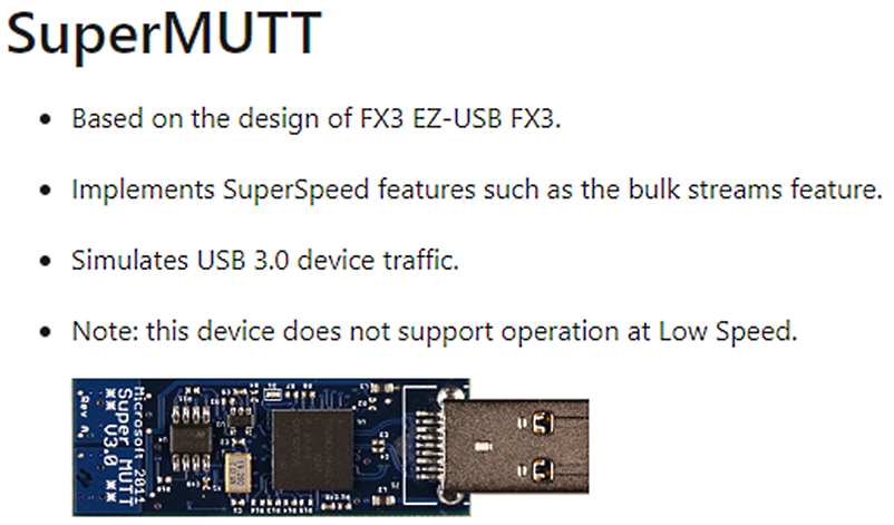 SuperMUTT デバイスの画像と説明。 