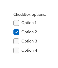 チェック ボックスを使用して複数のオプションを選択する
