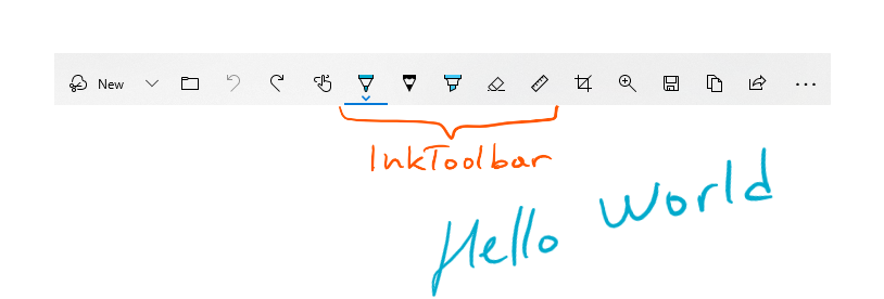 Windows Ink ワークスペースの InkToolbar