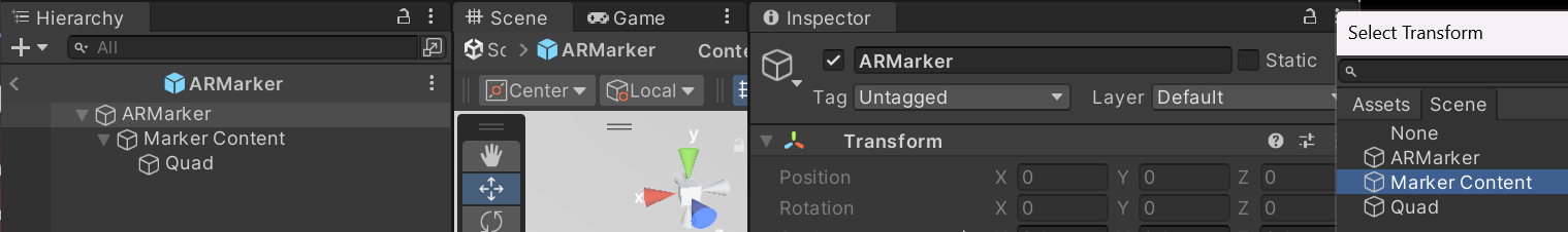 ARMarker プレハブに 3D GameObject を追加する