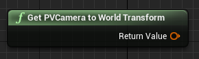 PVCamera からワールド空間への変換の取得関数のブループリント