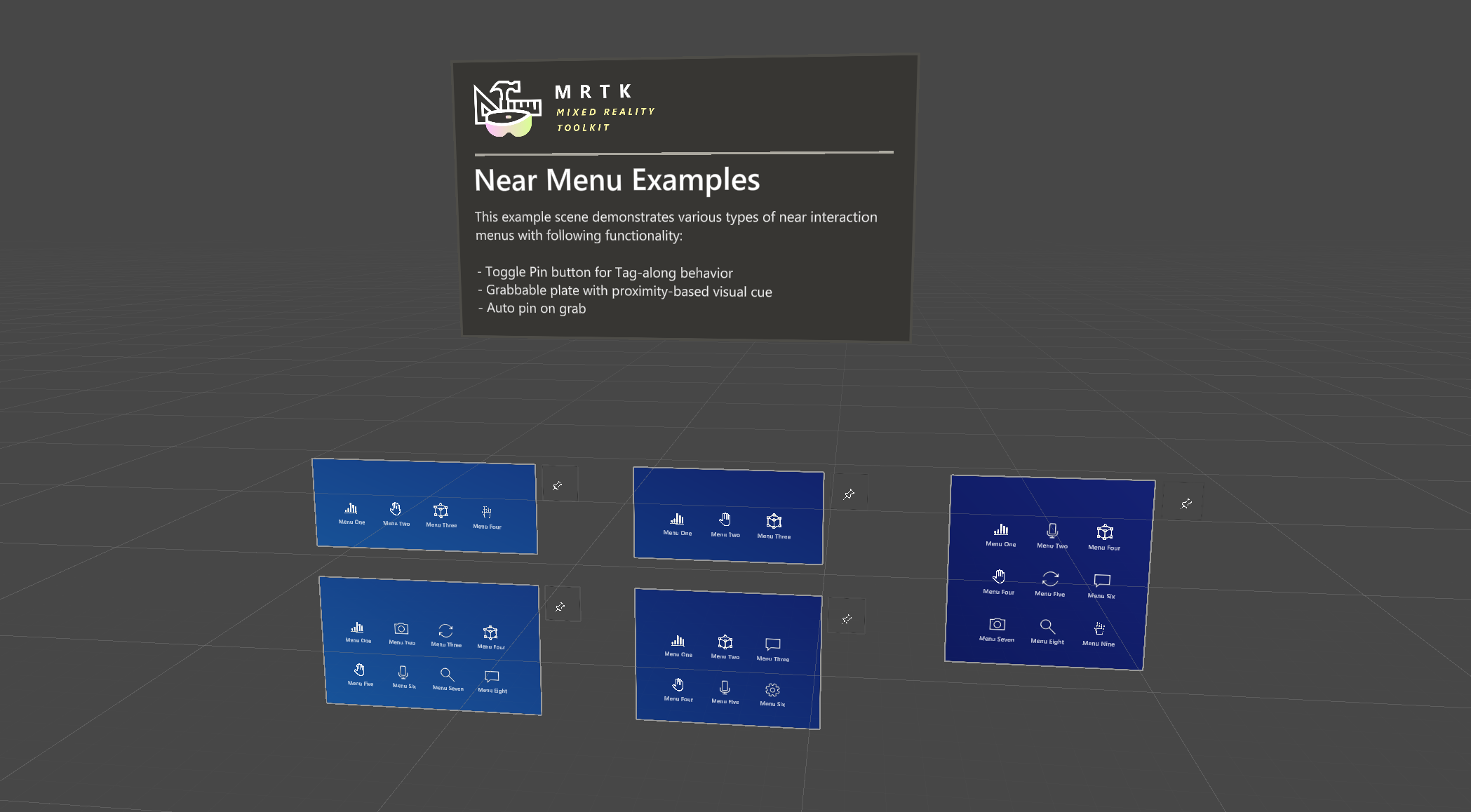 Near Menu の例