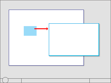 オブジェクトの右側に配置されたコンテキスト ウィンドウの図 