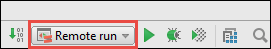 IntelliJ The Remote run drop-down list.
