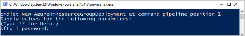 연결 자격 증명을 제공하는 프롬프트가 있는 PowerShell 창을 보여주는 스크린샷입니다.