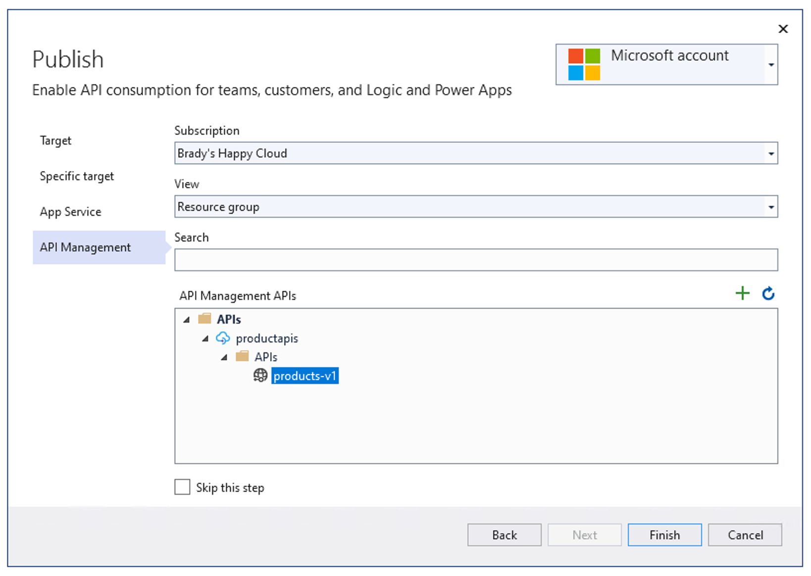 Azure API Management 가져오기와 게시 비교