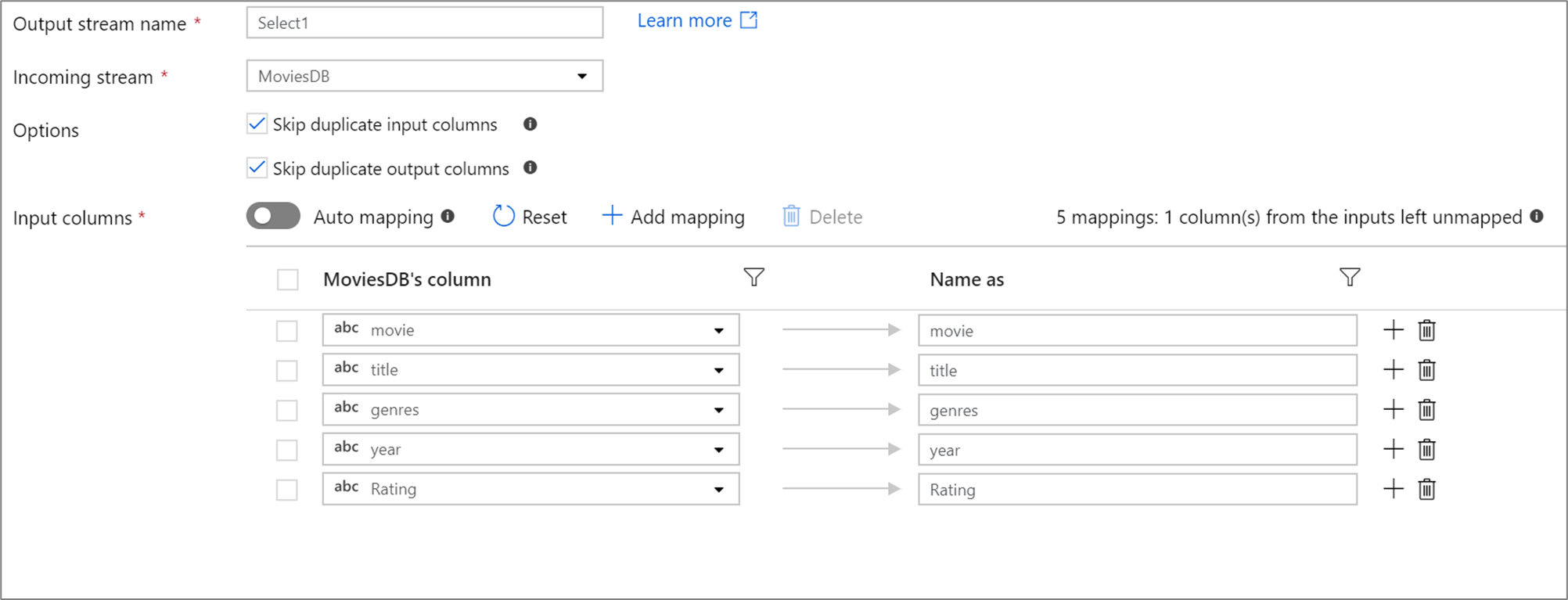 Fixed mapping