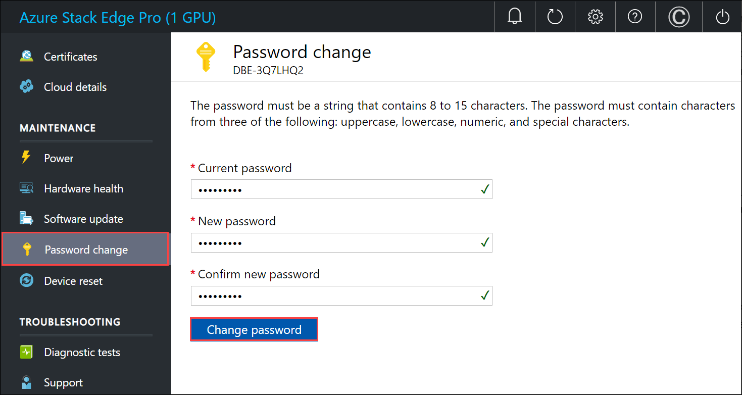 Change password