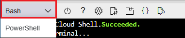 Azure Cloud Shell 스크린샷