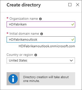 Microsoft Entra 디렉터리를 만듭니다.