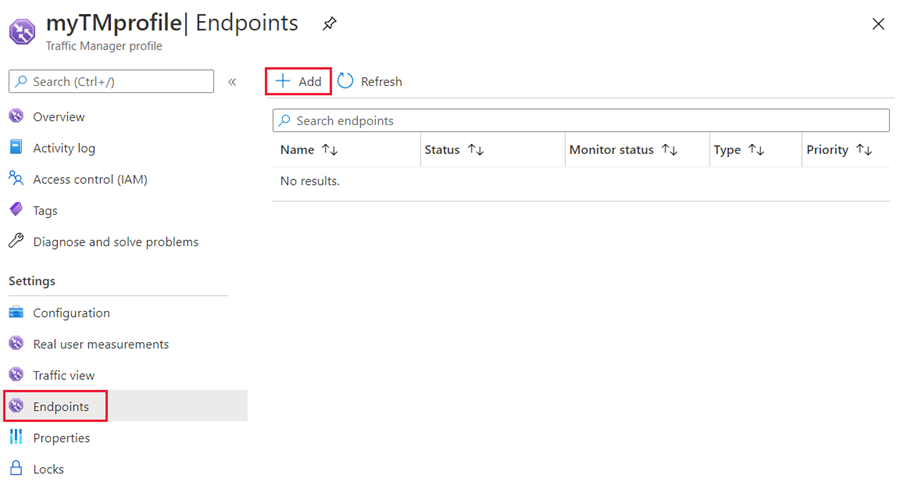 Traffic Manager add endpoints