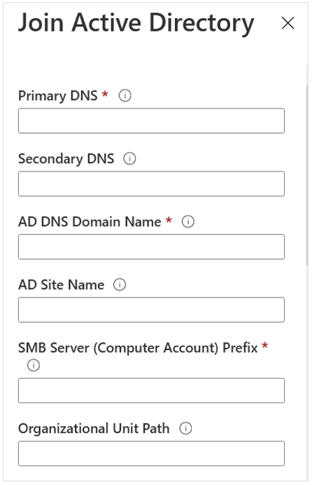 Active Directory 연결 참가 메뉴의 스크린샷