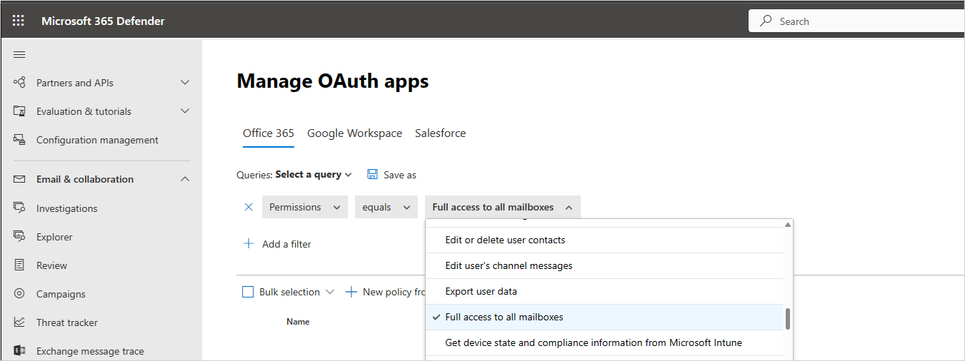 OAuth 피싱 위험.