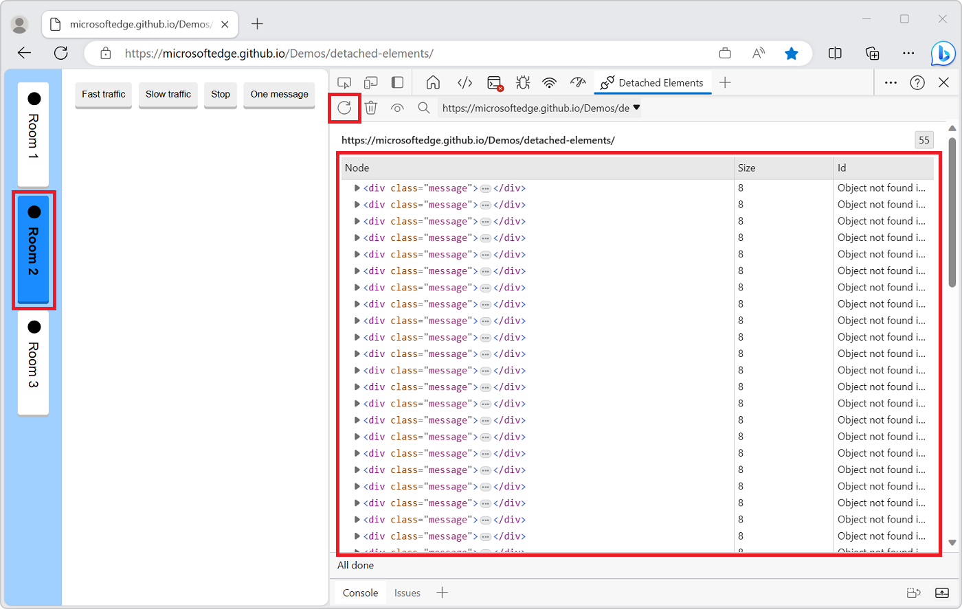 Get Detached Elements using the Detached Elements tool