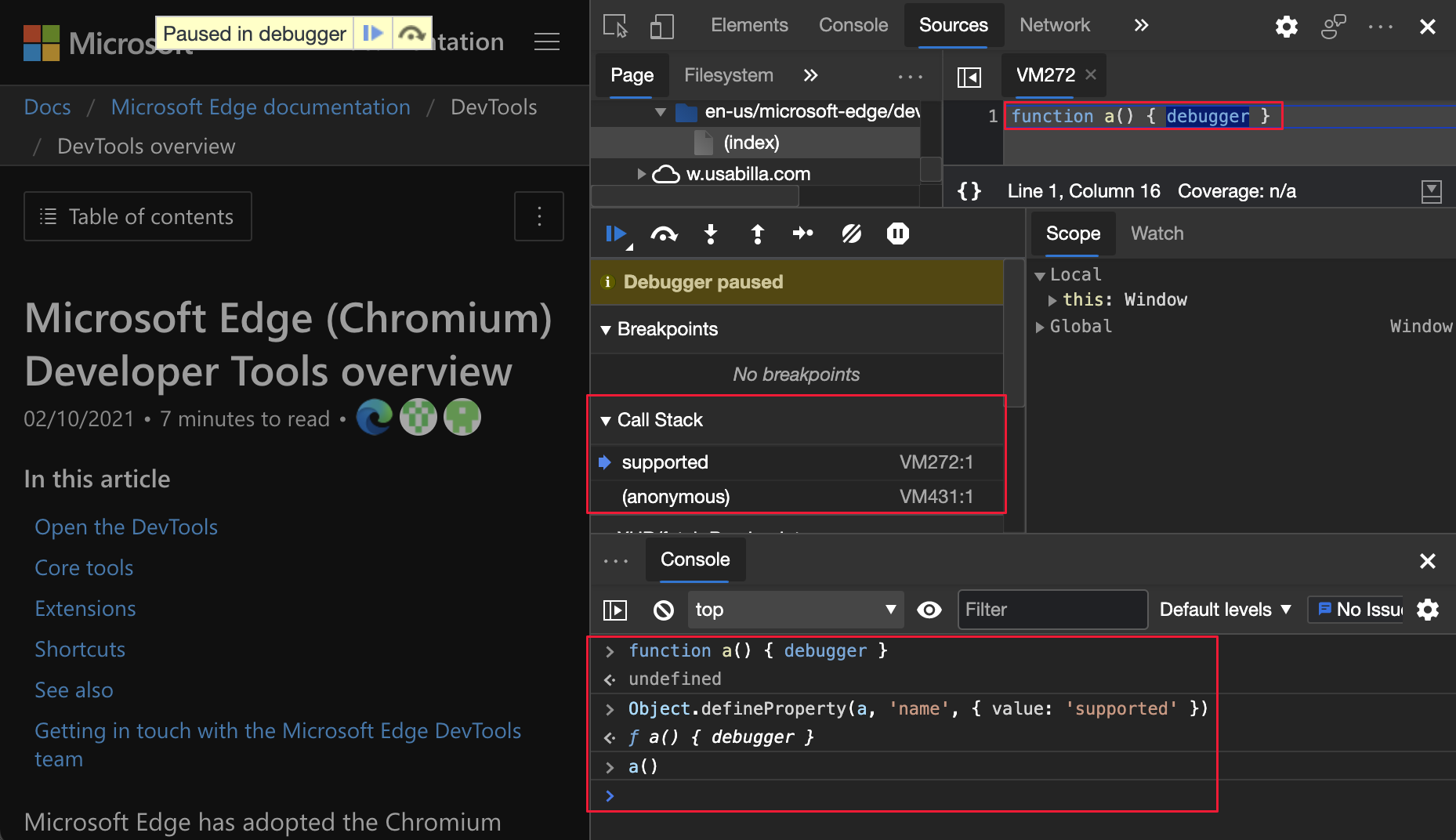 An example of the fn.name property to control debug names for functions