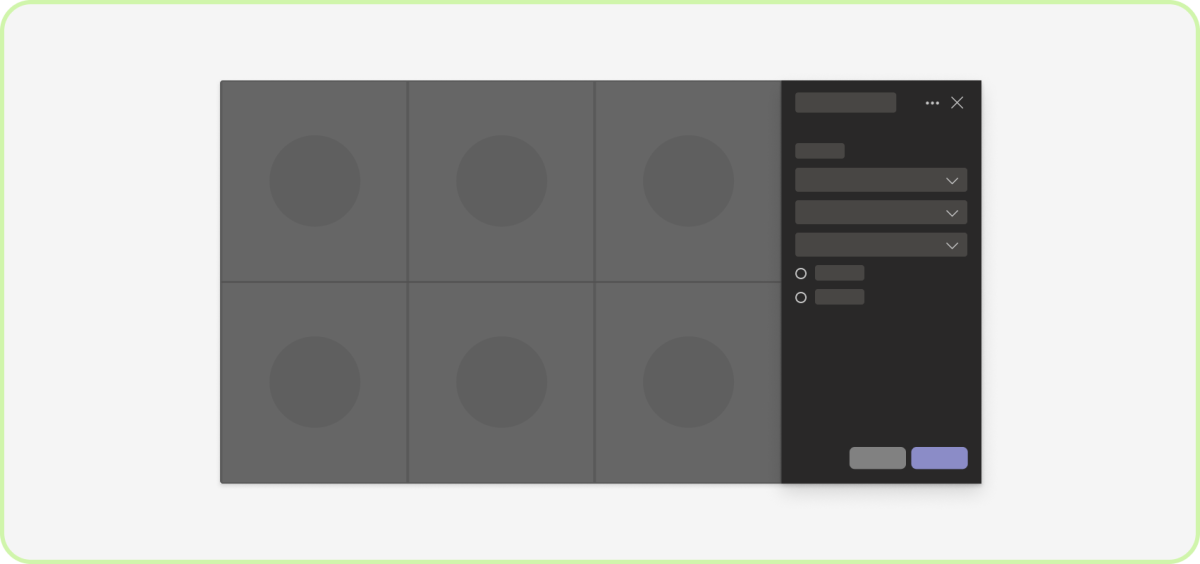 Example showing complex scenario in an in-meeting tab.