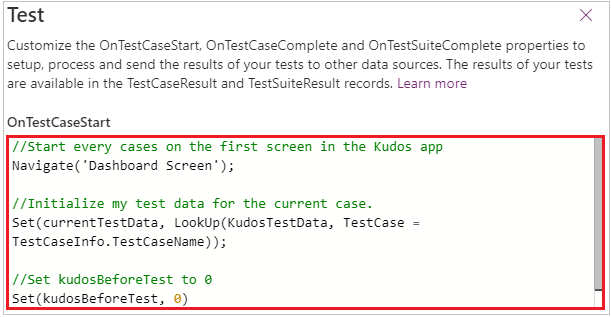 OnTestCaseStart 예