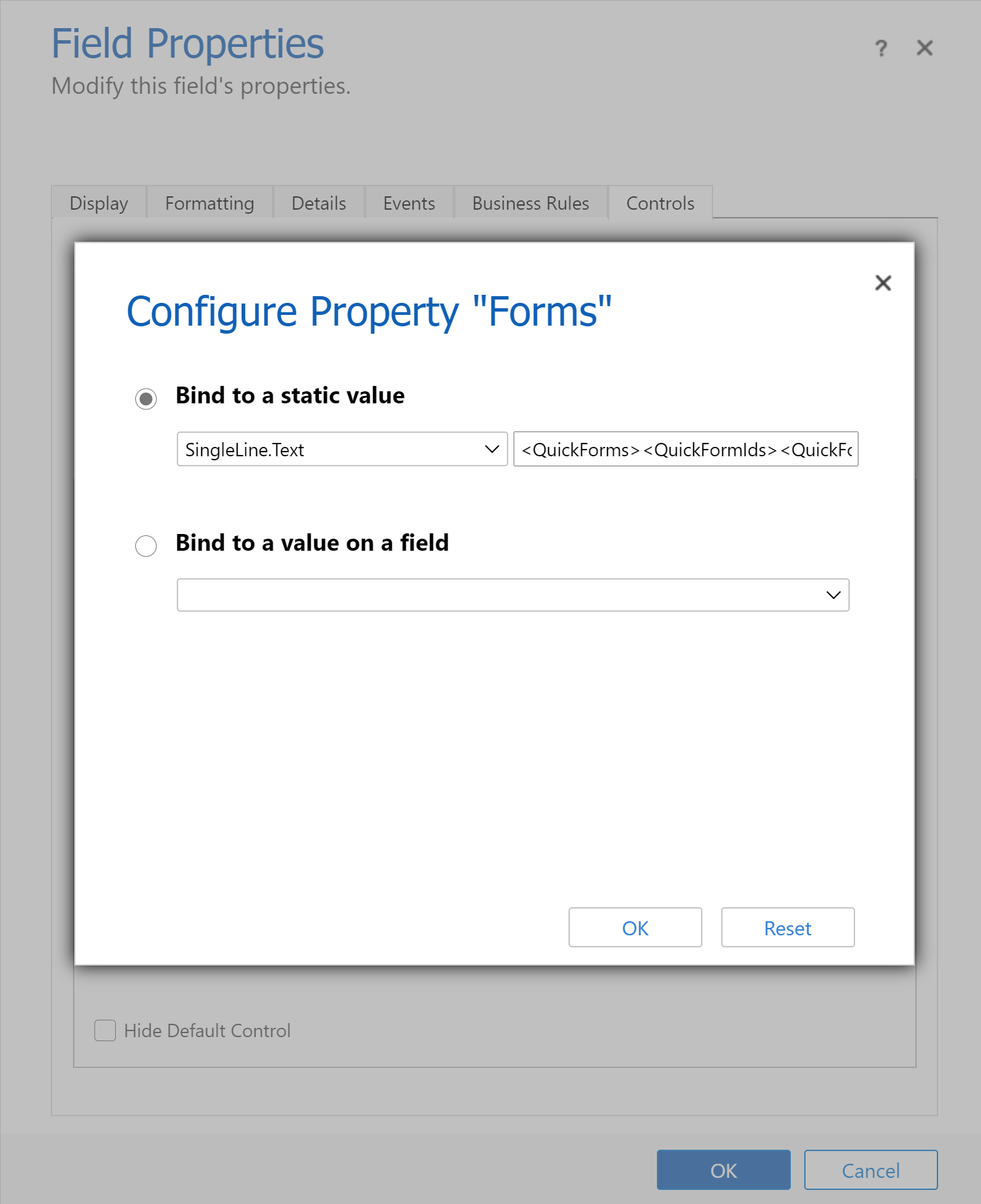 form component 컨트롤 구성.