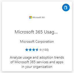 스크린샷은 Microsoft 365 사용량 현황 분석 웹앱을 보여 줍니다.