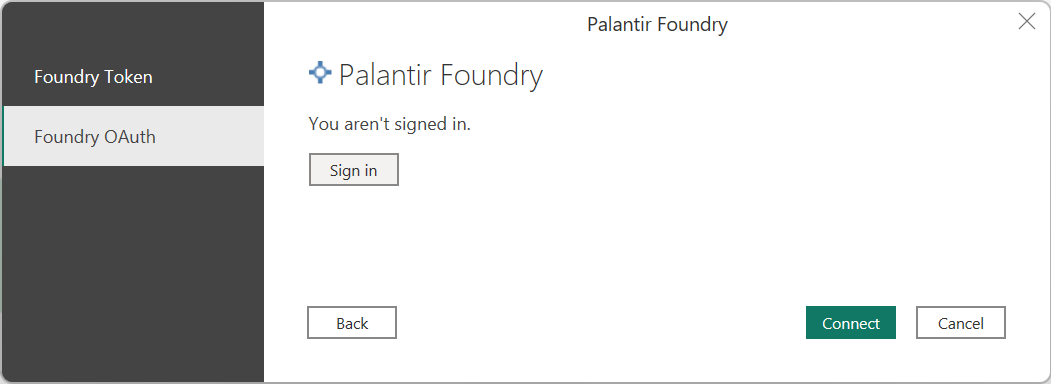 Palantir Foundry 인증의 스크린샷.