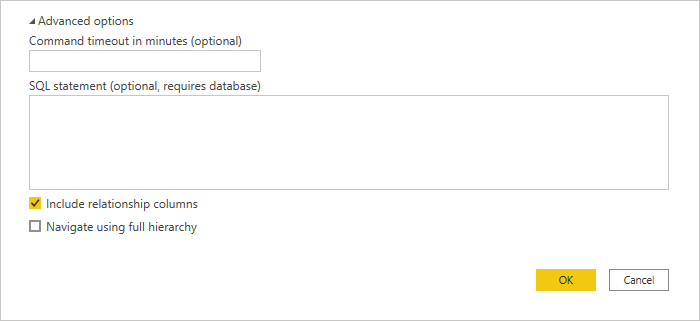 PostgreSQL 연결 대화 상자에 포함된 고급 옵션입니다.