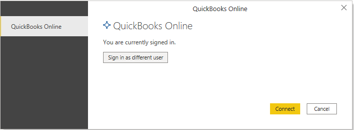 QuickBooks Online에 커넥트.