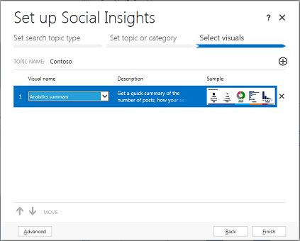 Select the Social Insights visual