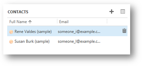 Dynamics CRM의 연락처 하위 표