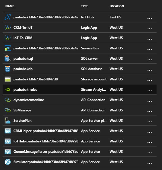 Connected Field Service Standard Azure 서비스