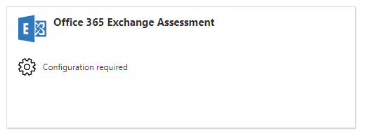 구성이 필요하다는 Office 365 Exchange 평가 타일.