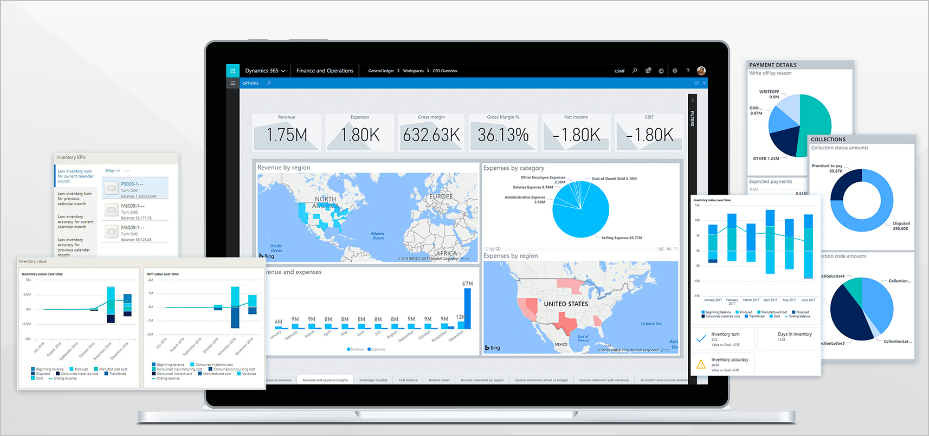 Screenshots of the unified Finance features.