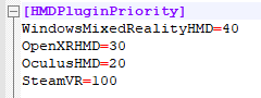 HMDPluginPriority 구성 업데이트