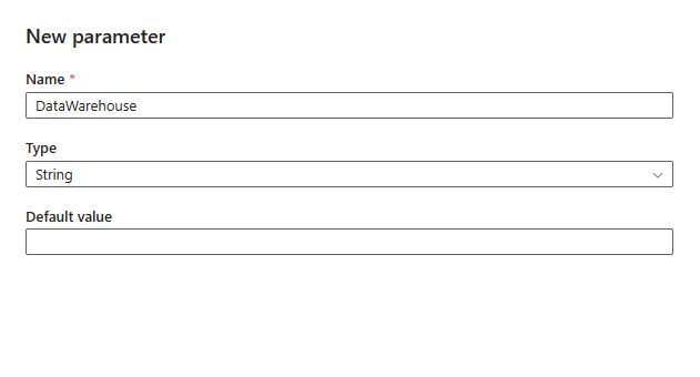 Zrzut ekranu przedstawiający tworzenie nowego parametru.