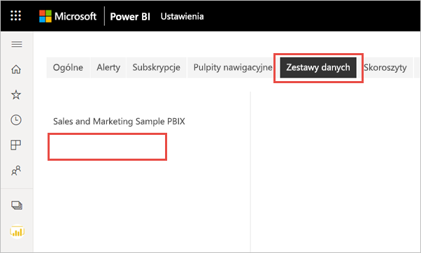 Zrzut ekranu przedstawiający usunięty raport metryk użycia.