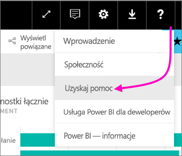 Screenshot shows the question mark icon with Get help highlighted.