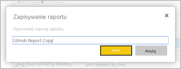 Screenshot of Save your report dialog.