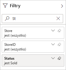 Screenshot of the Filters pane, with an example title entered.