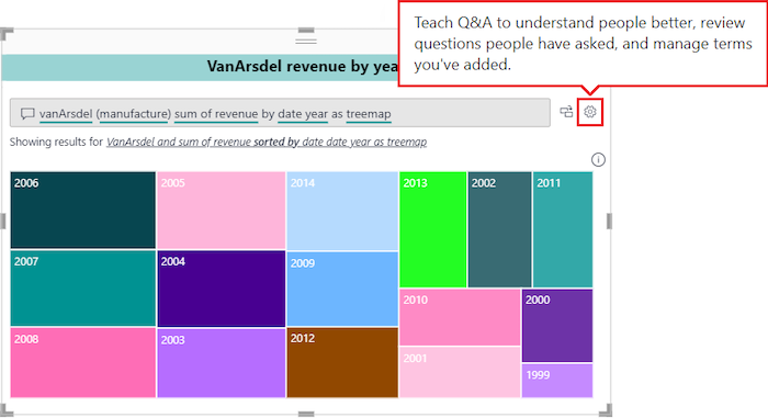 Screenshot that shows how to open the Q&A Tooling pane.