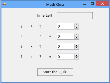 Formularz test początkowego math