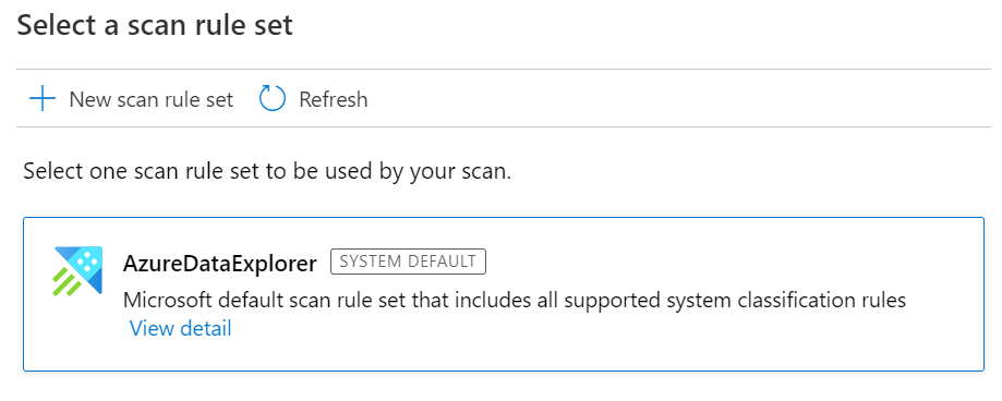 Scan rule set